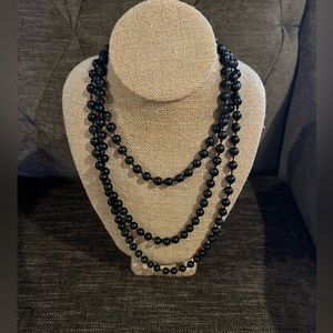 Black beaded necklace